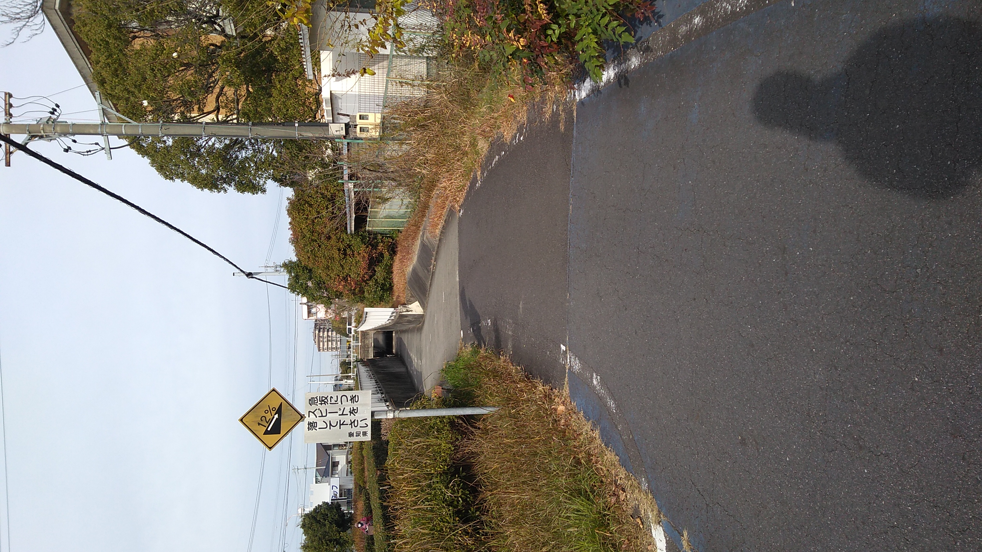 A bicycle-path underpass dipping under a road.